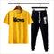 2 Pcs Men's Cotton Jersey Printed Track Suit