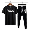 2 Pcs Men's Cotton Jersey Printed Track Suit