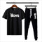 2 Pcs Men's Cotton Jersey Printed Track Suit